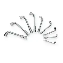 Jeu de 9 clés à pipe débouchées 6 x 12 pans de 8 à 19mm – HANGER – 213090 Nouvelle Collection