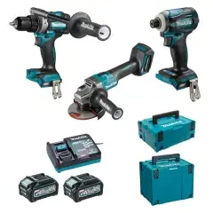 Bon Marché Pack de 3 outils 40V (DF001G + GA005G + TD001G) + 2 batteries 4Ah + chargeur + coffret MAKPAC – MAKITA – DK0125G301