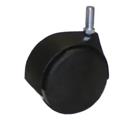 Roulette double galet noire diamètre 50mm tige lisse D11 – AVL – 595230TL Meilleur Choix