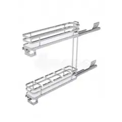 Cadre bas coulissant 2 niveaux mélaminé blanc pour meuble 150mm – SIGE – 002+ Meilleur Prix