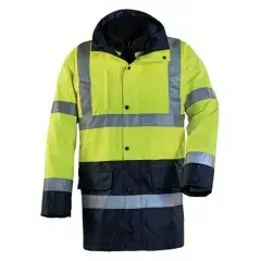 Parka 4en1 haute visibilité HIWAY jaune fluo/bleu marine T3XL – COVERGUARD – 70554XXXL Prix Choc