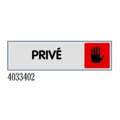 Plaquette de porte ‘‘Privé‘‘ en plexiglas couleur 170X45mm – NOVAP – 4033402 Meilleur Choix