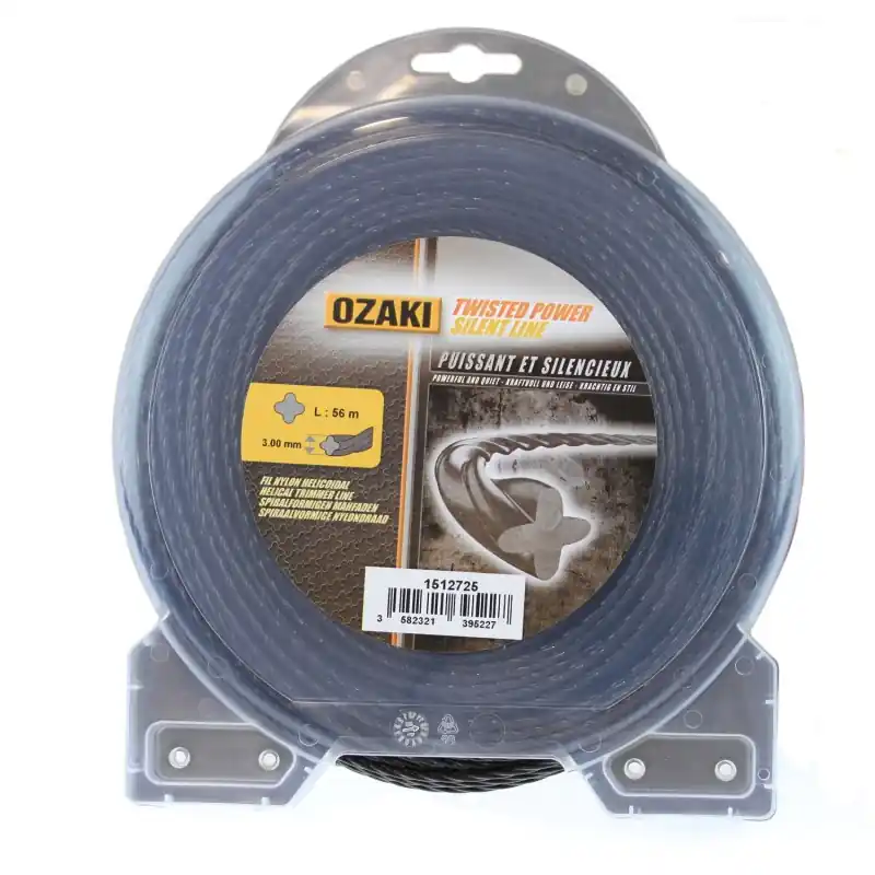 Fil débroussailleuse hélicoïdal OZAKI 3mm x 56m Certifié