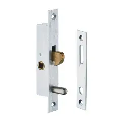 Serrure monopoint à larder profil étroit à mentonnet Série 24 largeur 25mm avec gâche – METALUX – F124250010 Prix Promo
