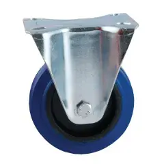 Promotion Roulette D100mm caoutchouc bleu platine fixe – AVL – 527822O