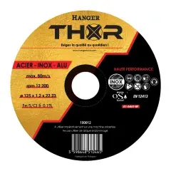 Disque à tronçonner THOR 125×22,3×1,2mm haute performance métal – HANGER – 150012 Seulement Aujourd&rsquo;hui