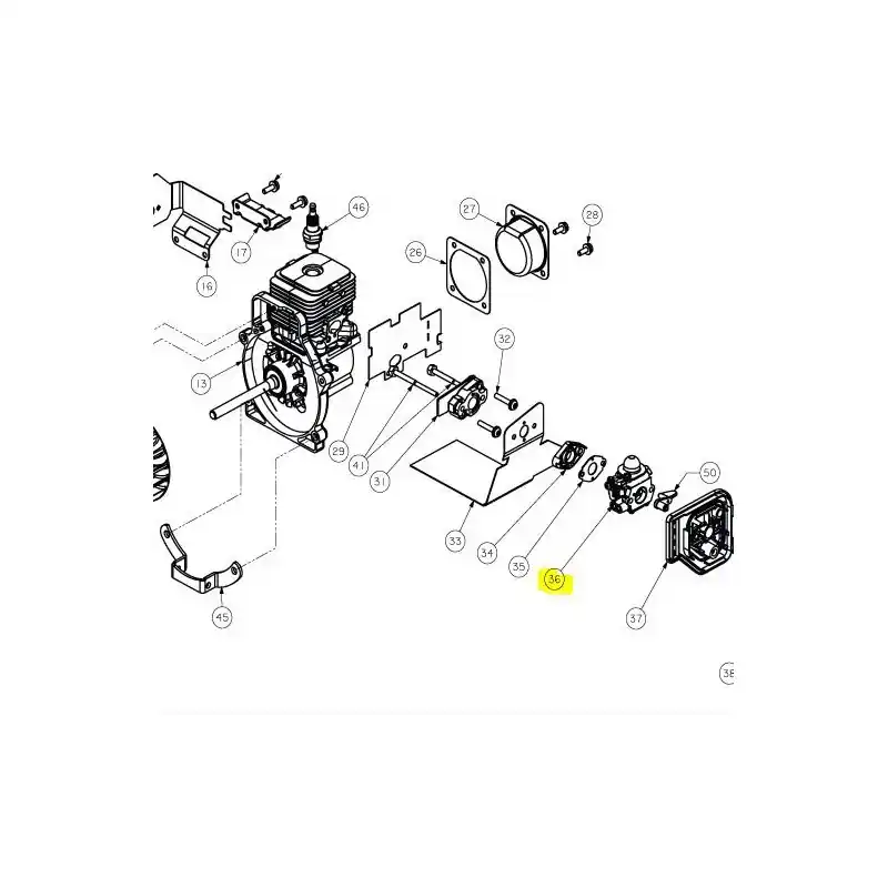 Carburateur souffleur HOMELITE HBC26SB, HBC26SBS, HBC26SJ, HBC26SJS, HBL26BP Dernière Chance