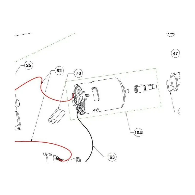 Moteur pour ponceuse à bande RYOBI modèle R18BS-0 Bon Plan