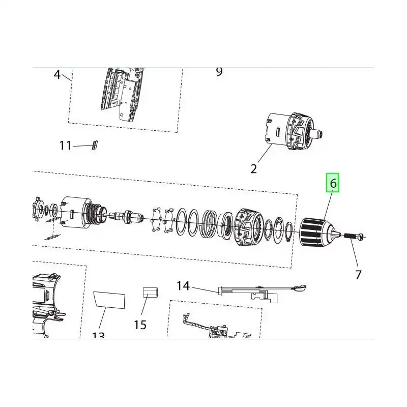 Mandrin automatique visseuses RYOBI RCD12011L / R18PD2-113S Remise