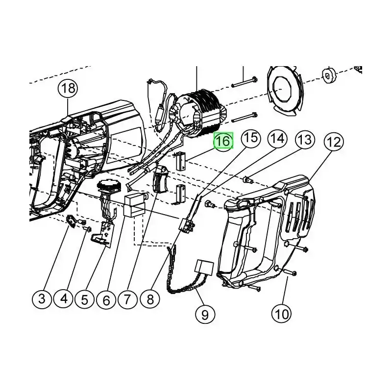 Retour Gratuit Charbon pour scie sabre RYOBI modèle ERS80V