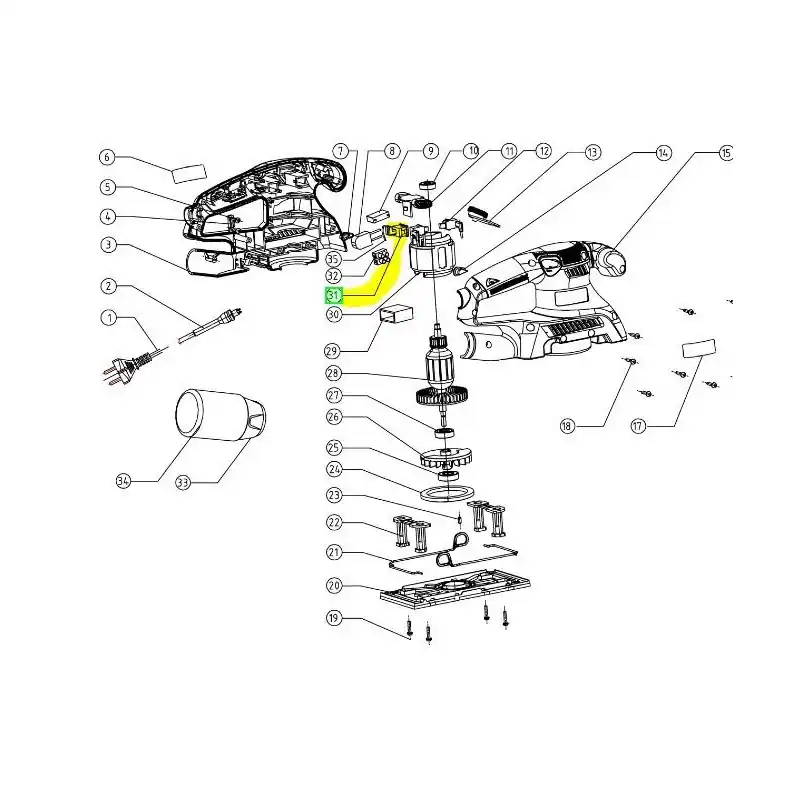 Interrupteur pour ponceuse RYOBI ESS2590V Expédition Rapide