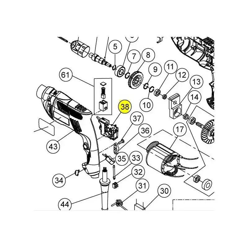 Interrupteur pour perceuse RYOBI EID500RE / EID500REC Offre Du Jour