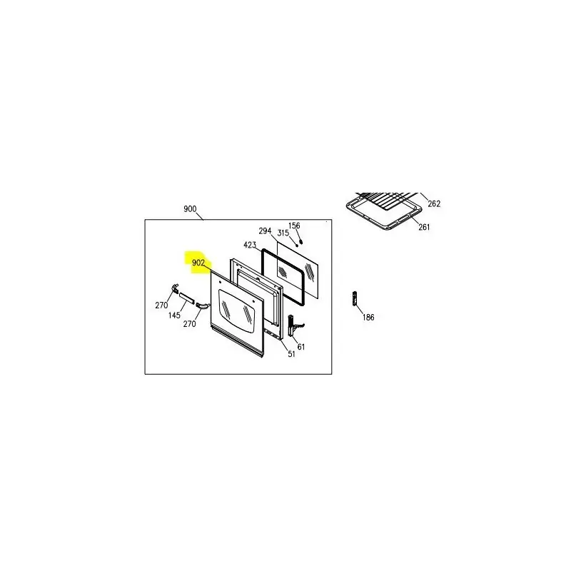 Vitre extérieure four GLEM GU66CVIXN Vente Flash