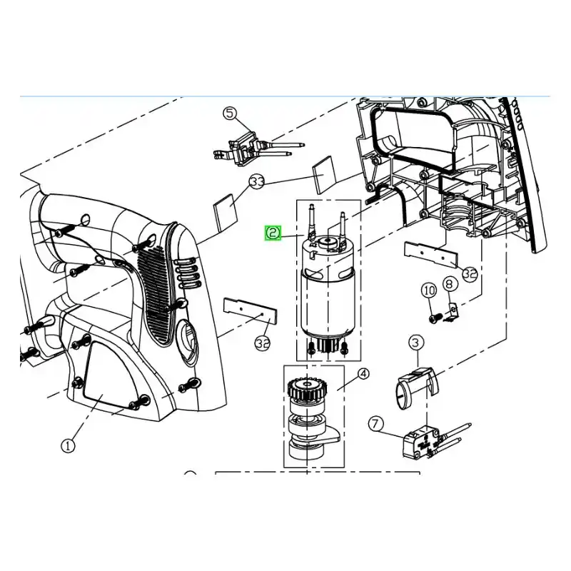 Moteur complet ponceuse RYOBI ONE+ CCC1801M Prix Réduit