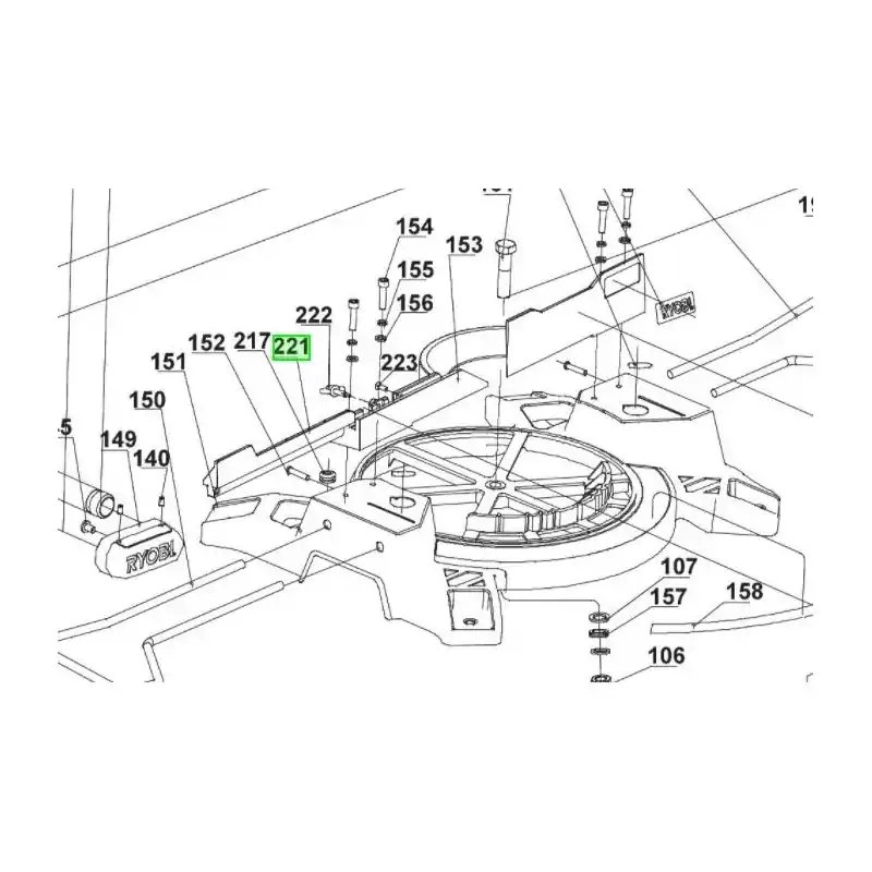 Réduction Réglette scie à onglets RYOBI EMS254L