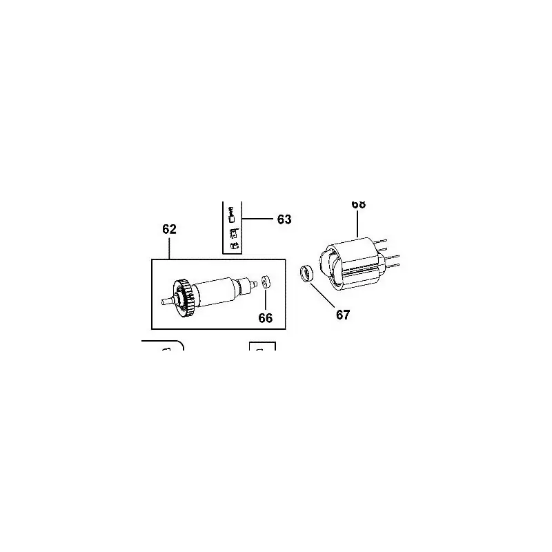 Palier roulement moteur côté inducteur perceuse BLACK & DECKER KD885 Expédition Rapide