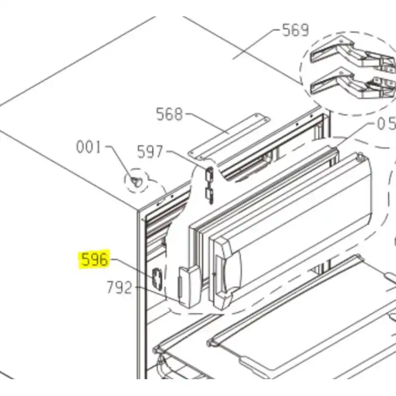 Fermeture de porte réfrigérateur AIRLUX ART130A Meilleur Prix