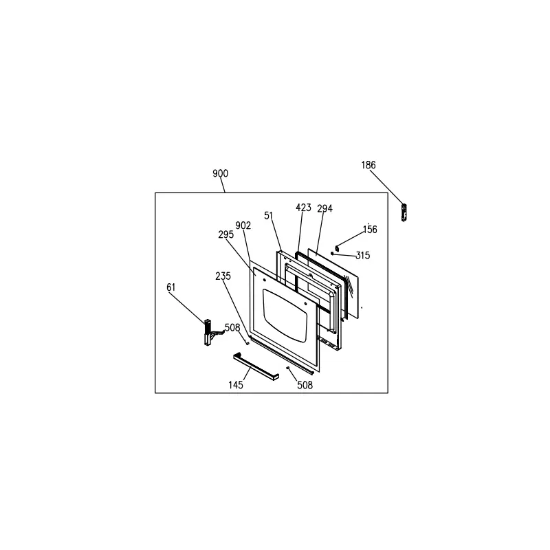 Vitre intérieure cuisinière AIRLUX AA8PGWH2 Solde