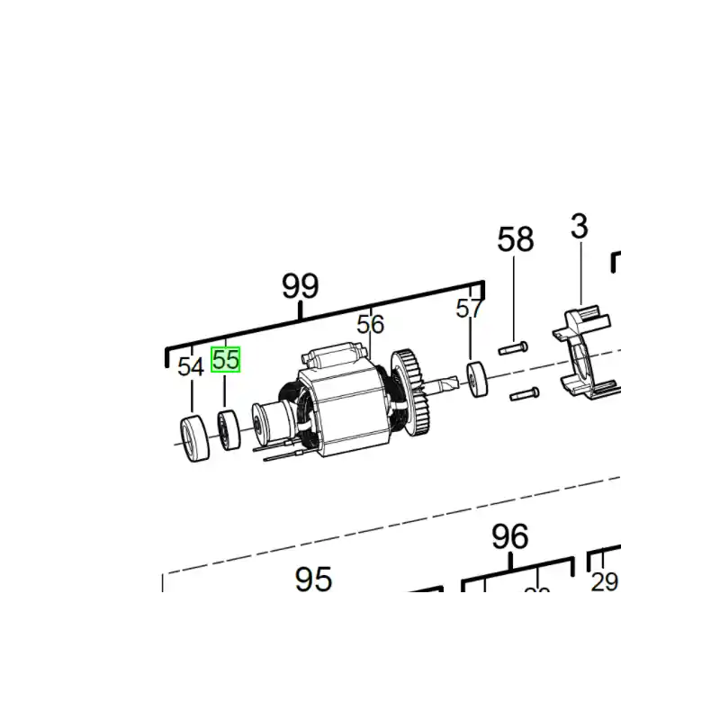 Roulement pour perforateurs AEG KH24IXE – BH24IE – KH24IE Meilleur Prix