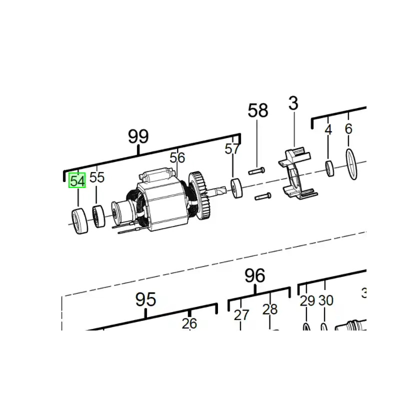 Petit Prix Capuchon de roulement perforateurs AEG KH24IXE – BH24IE – KH24IE