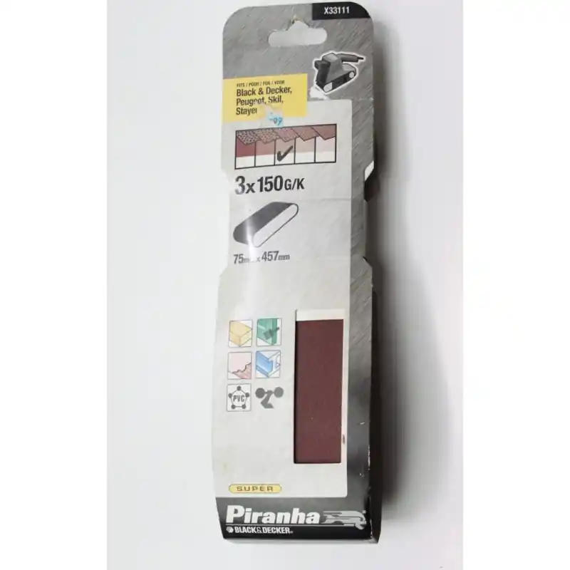Soldes Bandes abrasives 75 x 457 Grain 80 ponceuse à bande