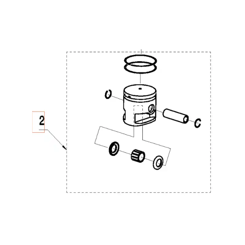 Piston pour débroussailleuse Mc Culloch T26 CS Quantité Limitée