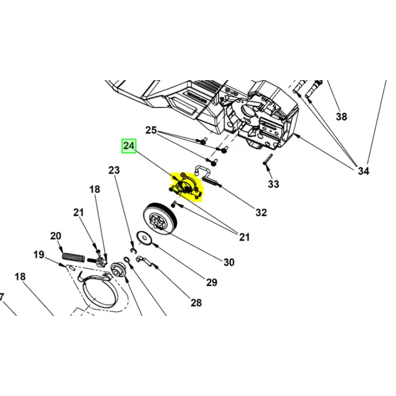 Commander Vite Pompe à huile tronçonneuses RYOBI modèles RY36CSX
