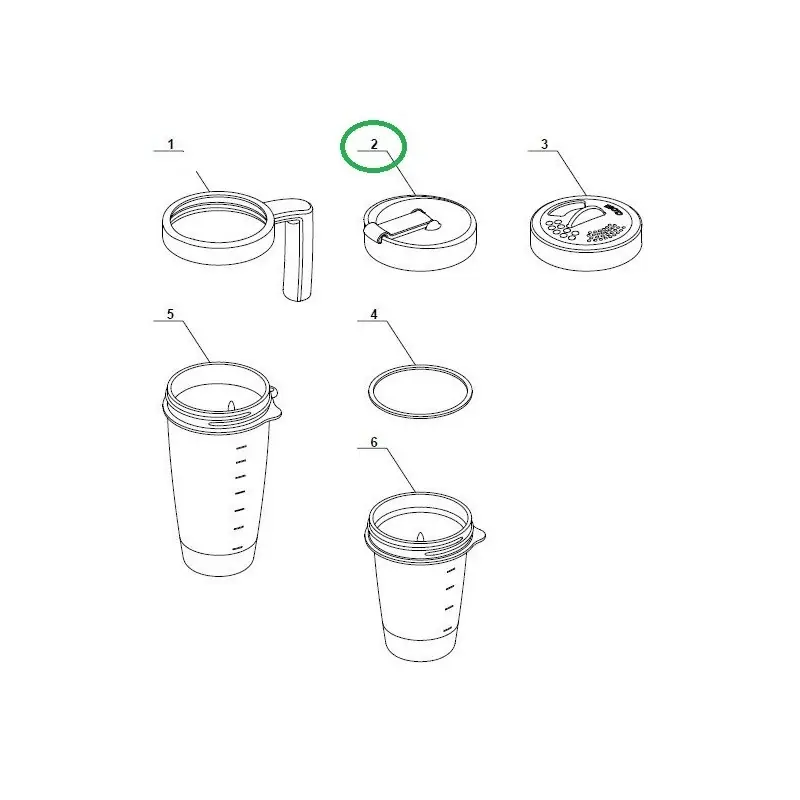Retour Gratuit Couvercle 506477 pour Blender MAGIMIX BLENDCUP